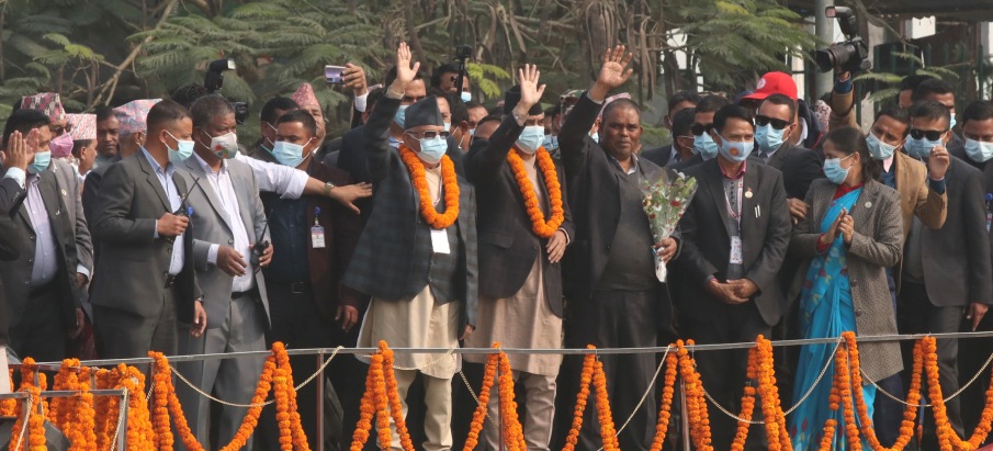 एमाले महाधिवेशन : शीर्षनेताको शुभकामना