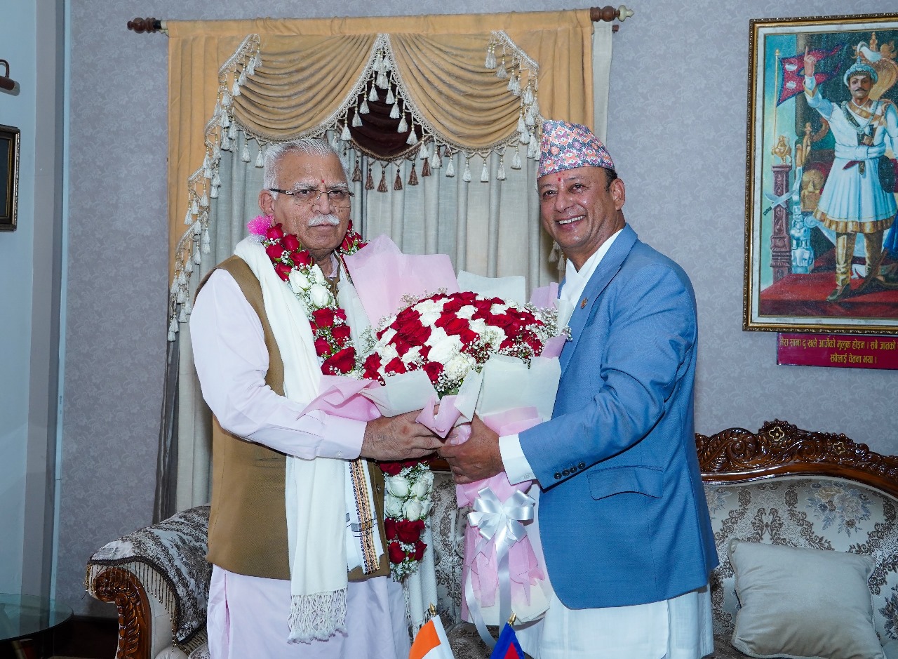 उर्जामन्त्री खड्काद्धारा भारतीय समकक्षी खट्टरलाई स्वागत