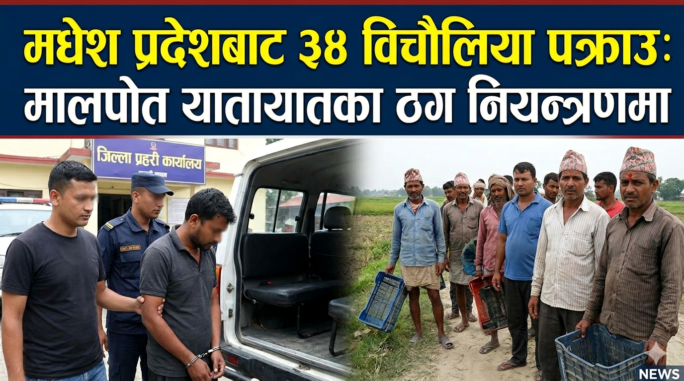 मधेश प्रदेशबाट ३४ विचाैलिया पक्राउ